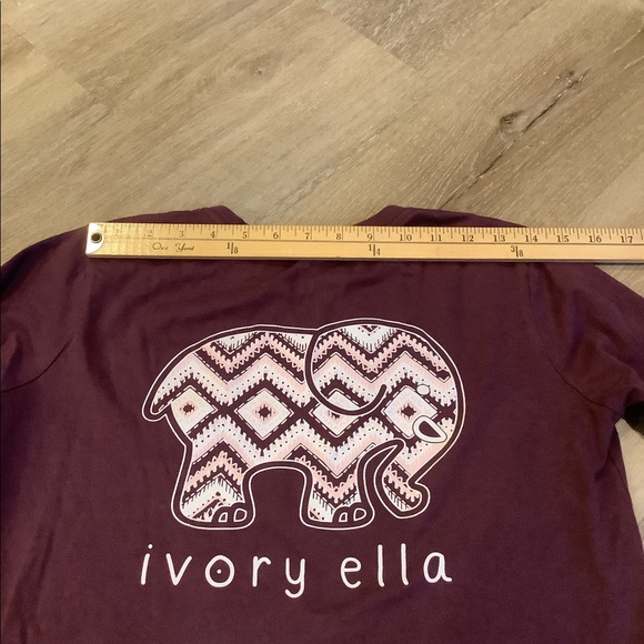 Ivory Ella - Crewneck Long Sleeve Graphic Tee - Magenta - Ladies Size X-Small - Picture 5 of 9